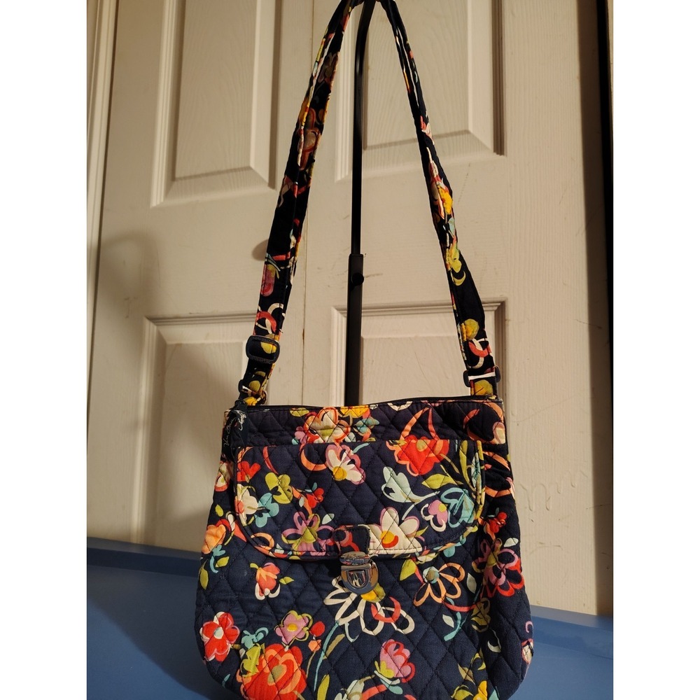 Floral Crossbody Bag – Vera Bradley Quilted Shoulder Vintage Adjustable Strap